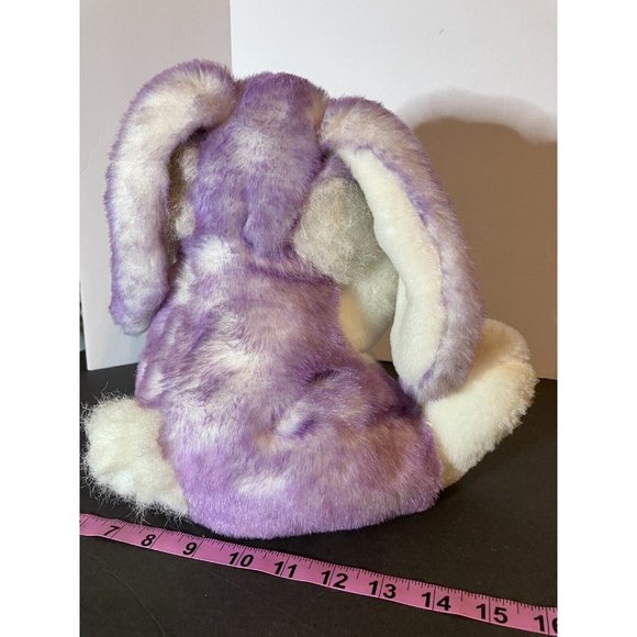 VTG T L Toys Frosted Lavender Easter Bunny Soft Plush Stuffed Leather Feet Nose - Picture 11 of 16
